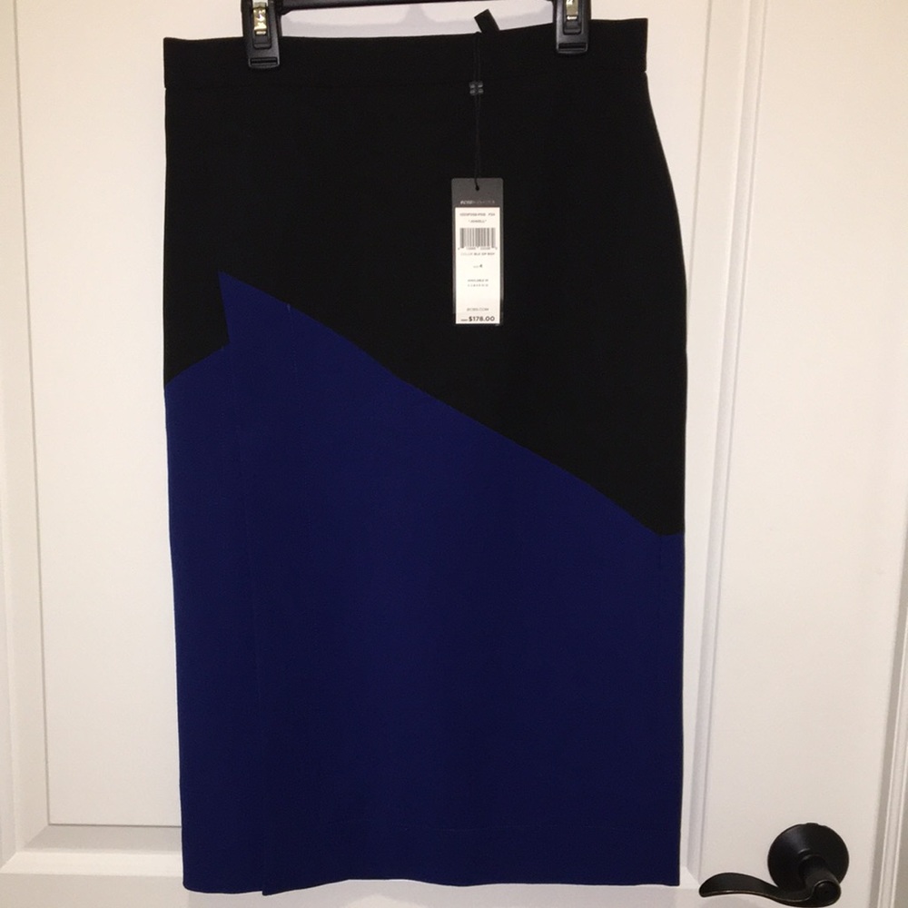BCBG MAXAZRIA blue and black pencil skirt NWT | size 4